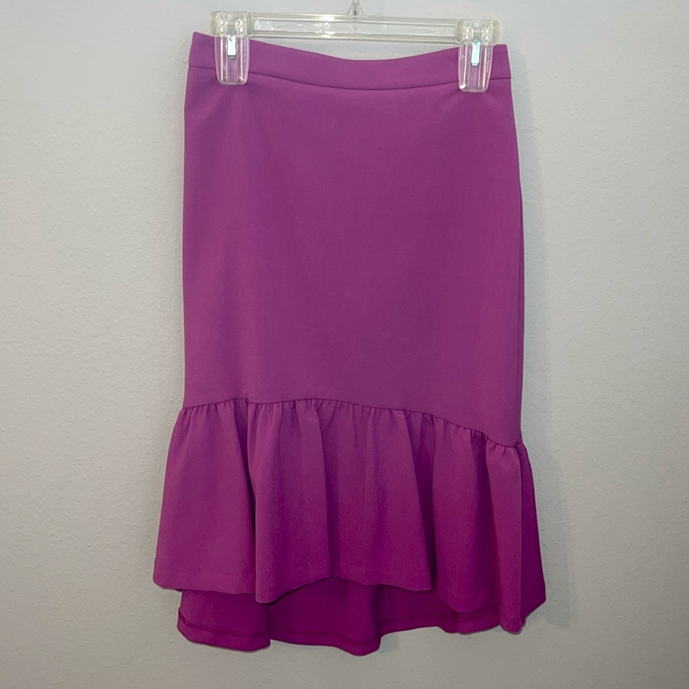 Ann Taylor Purple Trumpet Skirt NWT 6